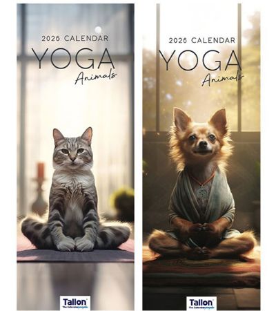 24x 2026 Super Slim Calendar - Yoga Animals