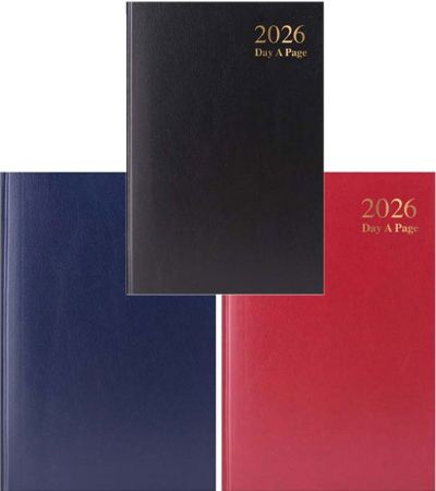 A5 Day A Page Casebound 2026 Diary, Assorted Picked At Random