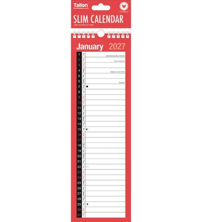 12x 2027 Slim Planner Red & Black Planner Month To View